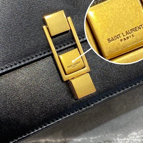 Tony Luxuries IN SMOOTH LOULOU CARRE YSL SATCHEL LEATHER 0822